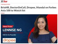 The Star's coverage of Dropee's Forbes Asia 100 To Watch recognition
